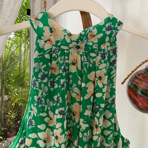 Sienna Sky Green Floral Tiered Dress - NWT Size: L - Picture 2 of 7